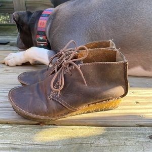 Beeswax clarks leather booties